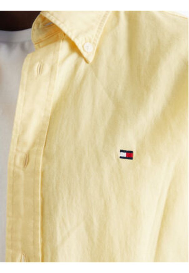 TOMMY HILFIGER - Tommy Hilfiger Koszula MW0MW42450 Żółty Regular Fit. Kolor: żółty. Materiał: bawełna