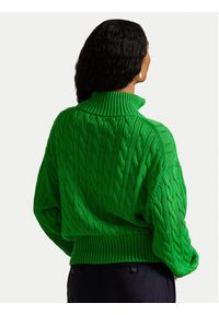Polo Ralph Lauren Sweter 211963467500 Zielony Relaxed Fit. Typ kołnierza: polo. Kolor: zielony. Materiał: bawełna #6