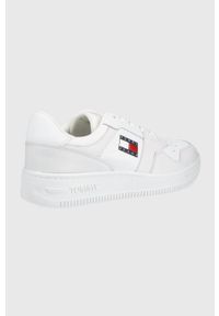 Tommy Jeans sneakersy kolor biały. Zapięcie: sznurówki. Kolor: biały. Materiał: guma