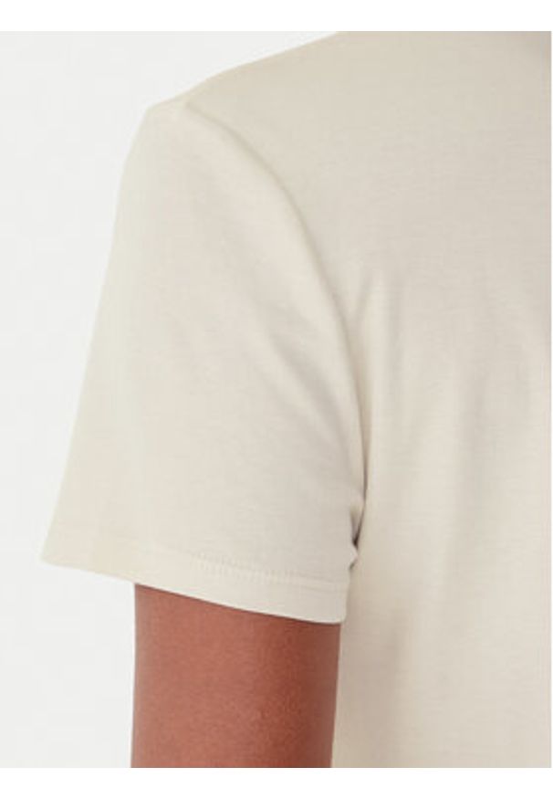 Calvin Klein T-Shirt LV044C216G Écru Regular Fit. Kolor: kremowy. Materiał: bawełna