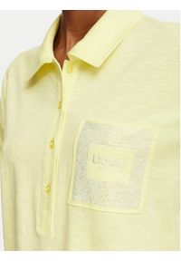 Liu Jo Polo TA6159 JS870 Kremowy Regular Fit. Typ kołnierza: polo. Kolor: kremowy. Materiał: bawełna #5