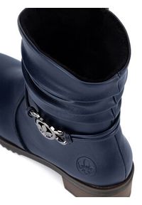Rieker Botki Y0572-14 Niebieski. Kolor: niebieski. Materiał: materiał #4