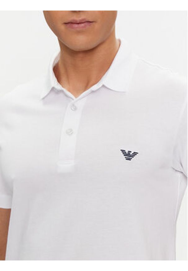 Emporio Armani Underwear Polo 211804 4R482 00010 Biały Regular Fit. Typ kołnierza: polo. Kolor: biały. Materiał: bawełna