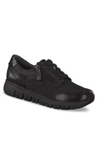 Sneakersy Jana 8-23765-41 Black/Zebra 093. Kolor: czarny. Wzór: motyw zwierzęcy