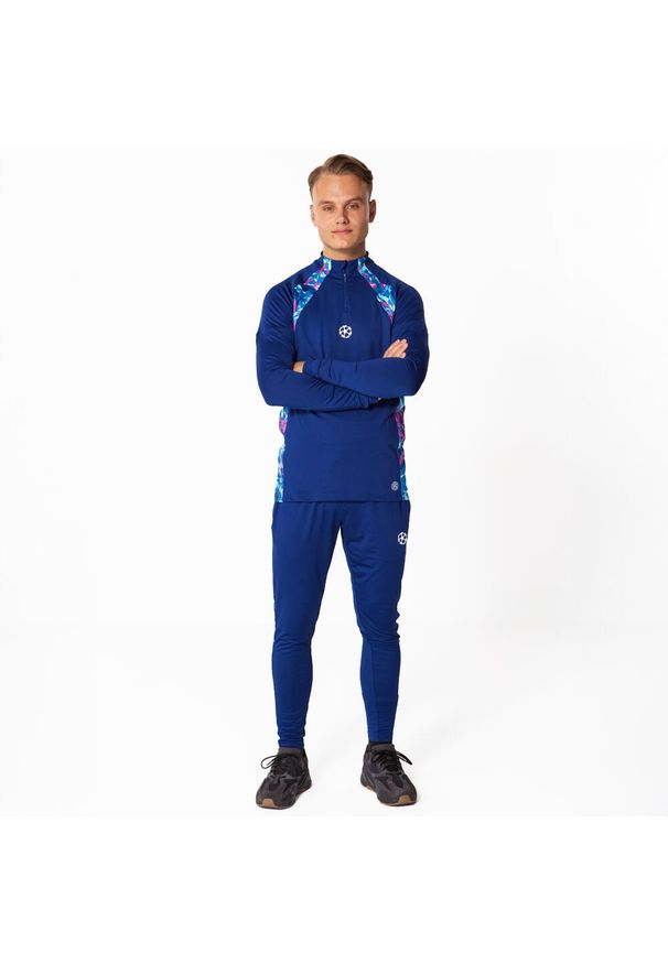 CHAMPIONS LEAGUE - Dres piłkarski dla dorosłych Champions League. Kolor: niebieski. Materiał: dresówka. Sport: piłka nożna