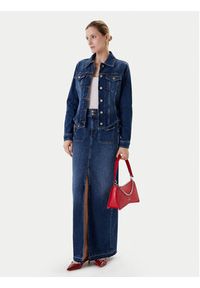 Guess Spódnica jeansowa W5YD63 D5QP3 Niebieski Regular Fit. Kolor: niebieski. Materiał: jeans, bawełna #4