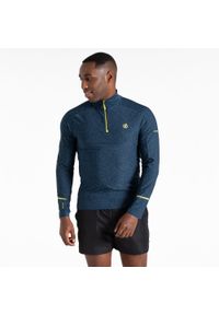 DARE 2B - Bluza sportowa męska Powet Up II z suwakiem termiczna. Kolor: niebieski. Materiał: polar. Sport: turystyka piesza