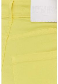 Silvian Heach szorty jeansowe damskie kolor żółty gładkie high waist. Okazja: na co dzień. Stan: podwyższony. Kolor: żółty. Materiał: jeans. Wzór: gładki. Styl: casual #2