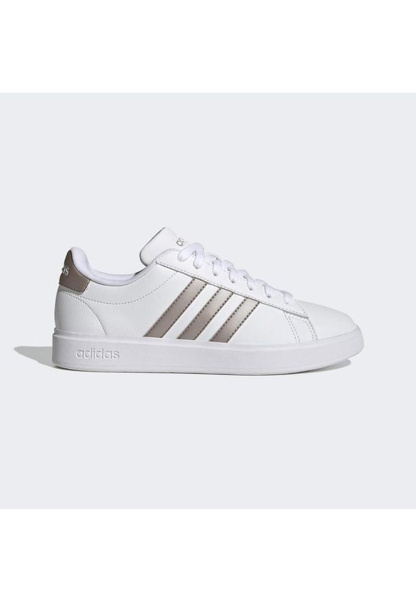 Adidas - Buty Grand Court Cloudfoam Lifestyle Court Comfort. Kolor: biały, wielokolorowy, szary. Materiał: materiał. Model: Adidas Cloudfoam
