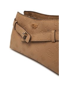 Guess Torebka Ella Logo Mini HWPD97 46730 Beżowy ciemny. Kolor: beżowy. Materiał: skórzane #4