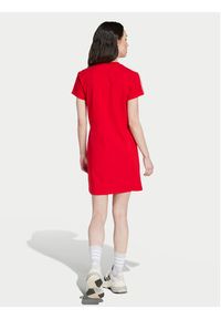 Adidas - adidas Sukienka codzienna Essentials 3-Stripes IY4245 Czerwony Slim Fit. Okazja: na co dzień. Kolor: czerwony. Materiał: bawełna. Typ sukienki: proste. Styl: casual #3