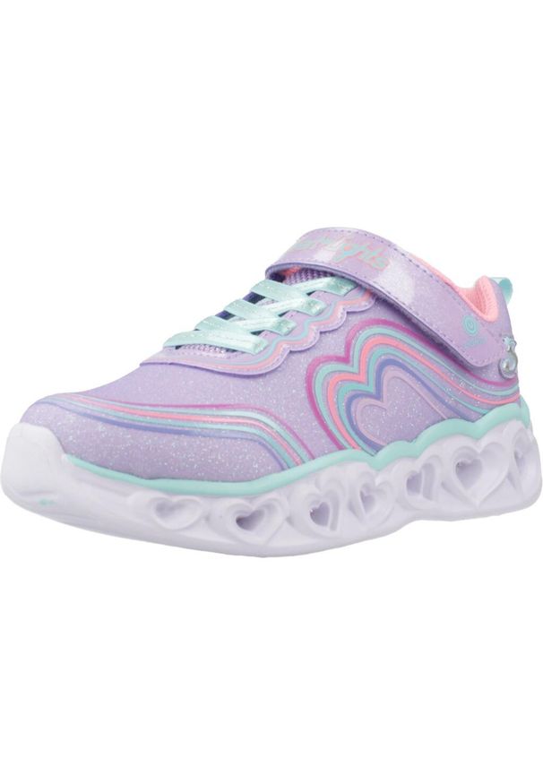 skechers - Buty do chodzenia dla dzieci Skechers Heart Lights. Kolor: fioletowy. Materiał: materiał, syntetyk. Szerokość cholewki: normalna. Sport: turystyka piesza