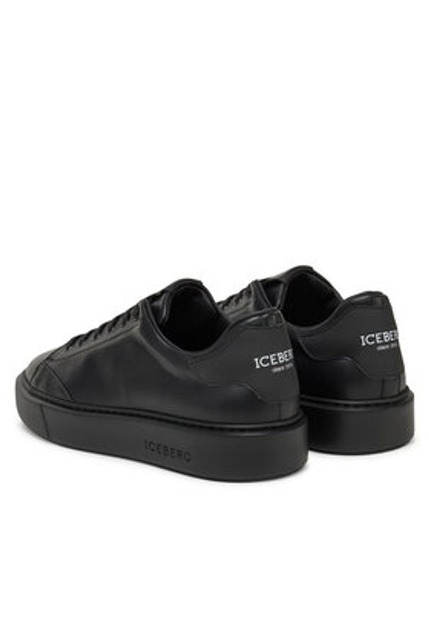 Iceberg Sneakersy IU163407 Niebieski. Kolor: czarny. Materiał: skóra