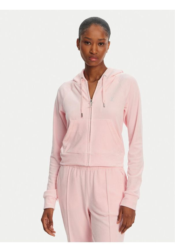Juicy Couture Bluza Madison JCWA122001 Różowy Slim Fit. Kolor: różowy. Materiał: syntetyk