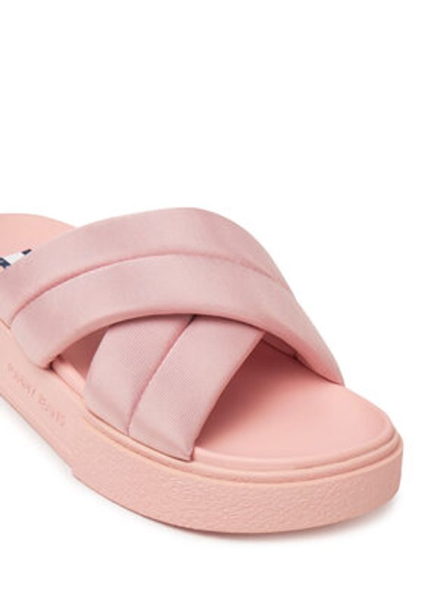 Tommy Jeans Klapki Tjw Flatform Sandal EN0EN02775 Różowy. Kolor: różowy. Materiał: materiał