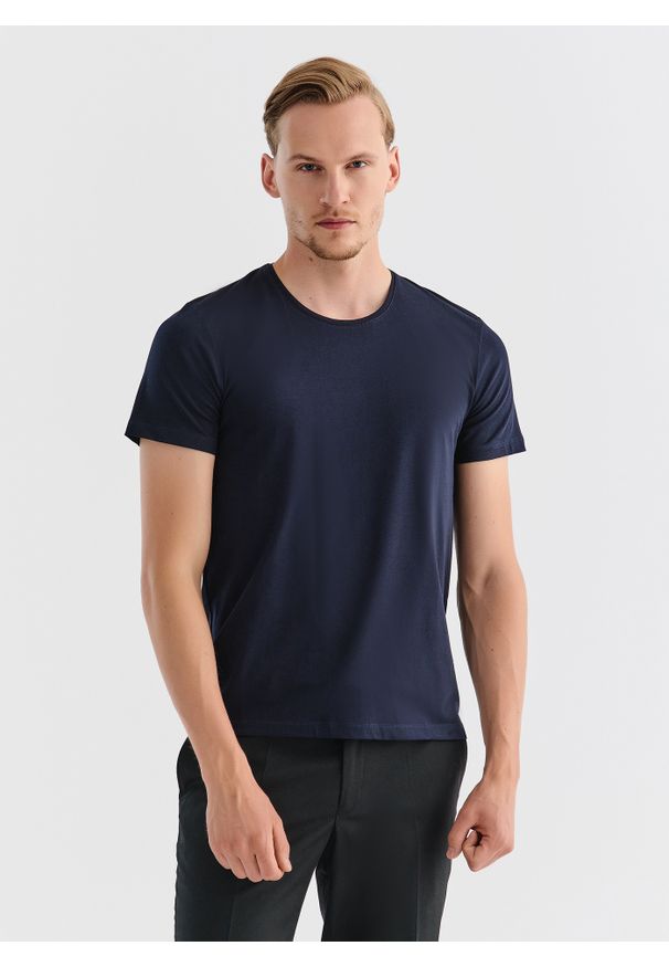 Pako Lorente - PAKO LORENTE – T-shirt P000B-TX-007-G-S. Okazja: na co dzień. Materiał: bawełna, elastan. Wzór: gładki. Styl: casual