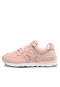 New Balance Sneakersy WL574NK2 Różowy. Kolor: różowy. Materiał: skóra, zamsz. Model: New Balance 574