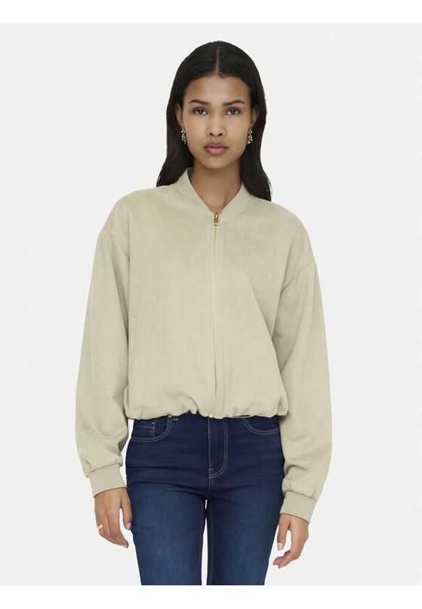 only - ONLY Kurtka bomber Mavi 15364101 Beżowy Regular Fit. Kolor: beżowy. Materiał: syntetyk