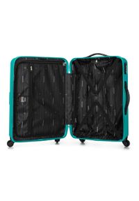 Wittchen - Średnia walizka z ABS-u tłoczona. Kolor: turkusowy. Materiał: guma. Wzór: geometria. Styl: klasyczny #4