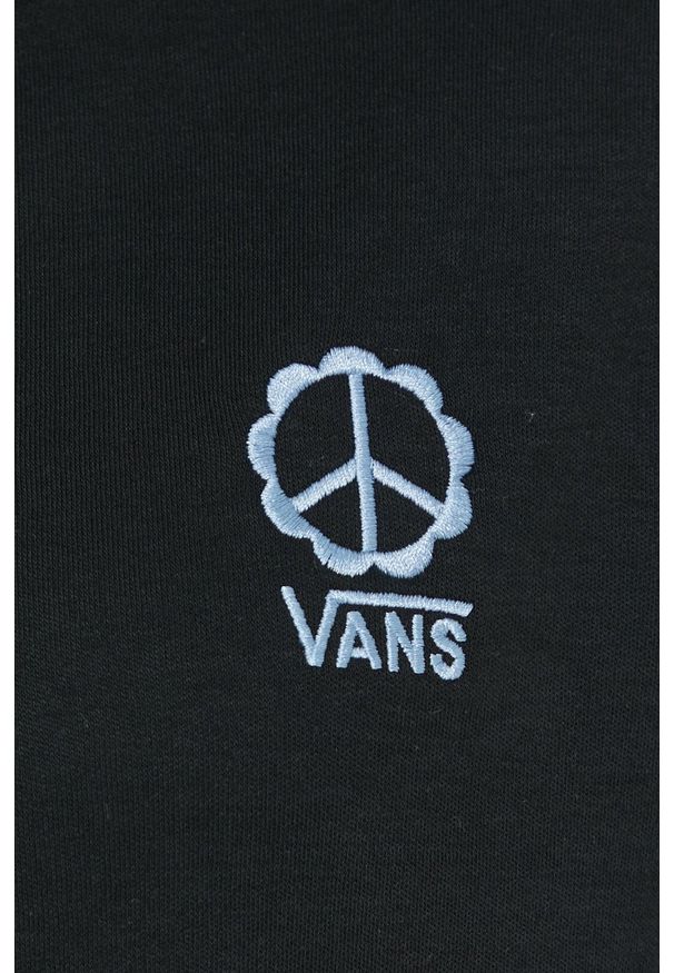 Vans sukienka bawełniana kolor czarny mini prosta. Okazja: na co dzień. Kolor: czarny. Materiał: bawełna. Długość rękawa: krótki rękaw. Wzór: gładki. Typ sukienki: proste. Styl: casual. Długość: mini