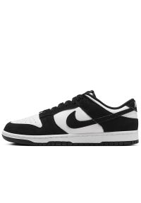 Buty Nike Dunk Low Retro SE FQ8249-100 - czarno-białe. Kolor: biały, czarny, wielokolorowy. Materiał: skóra, guma, zamsz. Szerokość cholewki: normalna. Sezon: lato