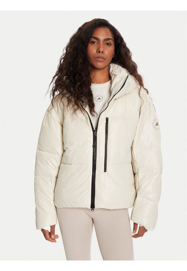 Adidas by Stella McCartney - adidas by Stella McCartney Kurtka zimowa JV8548 Beżowy Loose Fit. Kolor: beżowy. Materiał: syntetyk. Sezon: zima