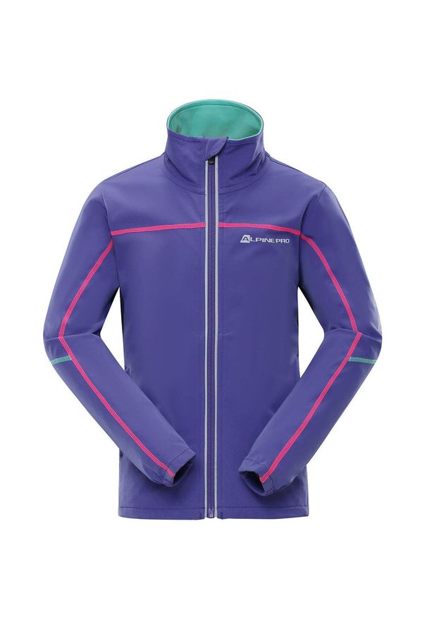 ALPINE PRO - Kurtka Softshell dla Dzieci Alpine Pro Technico 164-170. Kolor: fioletowy. Materiał: softshell. Styl: sportowy