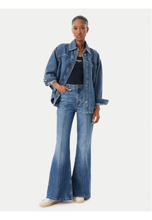 Guess Jeans Jeansy W6RA0R D6334 Niebieski Wide Leg. Kolor: niebieski