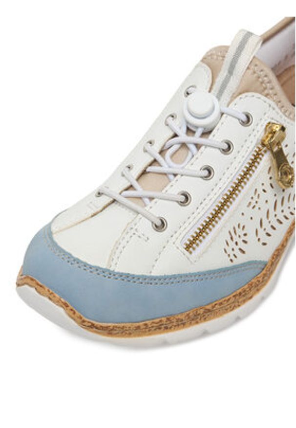 Rieker Półbuty N42K6-80 Biały. Kolor: biały. Materiał: materiał