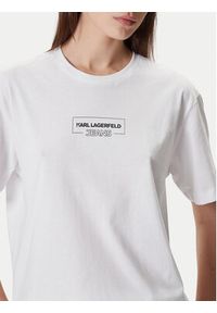 Karl Lagerfeld Jeans T-Shirt A4W17003 Biały Relaxed Fit. Kolor: biały. Materiał: bawełna #3