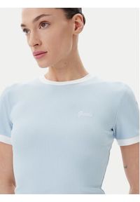 Guess T-Shirt V5GP08 KCRN2 Błękitny Regular Fit. Kolor: niebieski. Materiał: bawełna #3