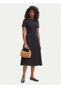 TOMMY HILFIGER - Tommy Hilfiger Sukienka codzienna WW0WW50825 Czarny Regular Fit. Okazja: na co dzień. Kolor: czarny. Materiał: bawełna. Typ sukienki: proste. Styl: casual #4