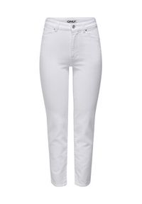 only - ONLY Jeansy Emily 15292435 Biały Straight Fit. Kolor: biały #4