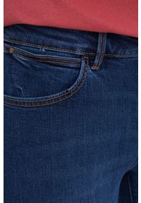 Wrangler jeansy SKINNY SOFT STAR damskie medium waist. Kolor: niebieski #4