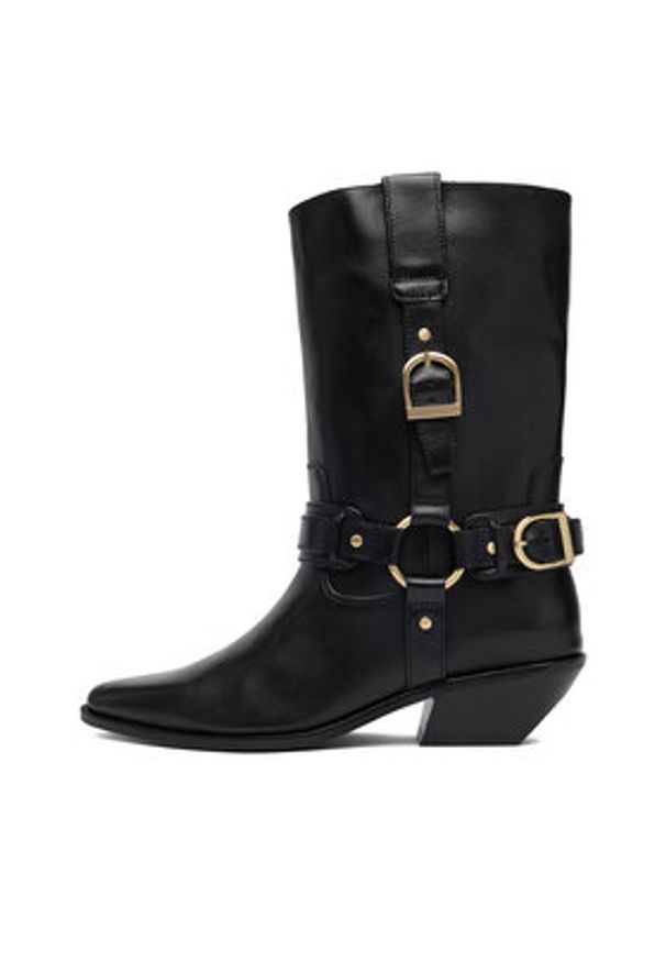 Badura Kowbojki EO-CELINE-121862 Czarny. Kolor: czarny. Materiał: skóra