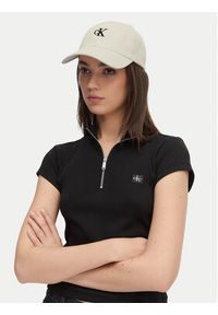 Calvin Klein Jeans Czapka z daszkiem Embroidered Monogram Cap LV04K5024G Biały. Kolor: biały. Materiał: bawełna #3