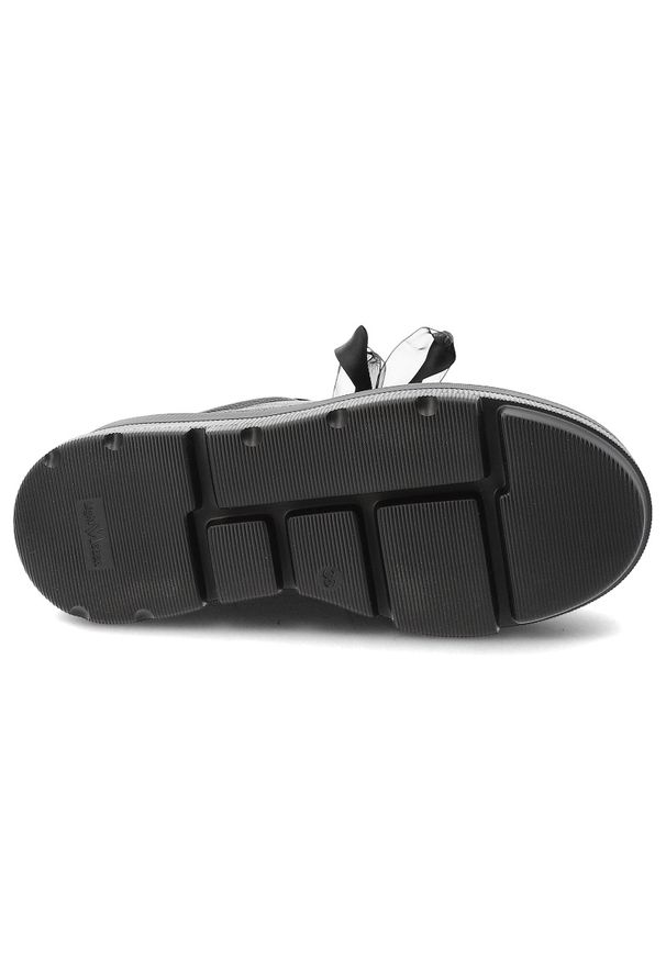 Czarne Sneakersy Karino Skórzane Obuwie Damskie Na Platformie. Okazja: na co dzień. Zapięcie: sznurówki. Kolor: czarny. Materiał: skóra. Obcas: na platformie. Styl: casual, elegancki