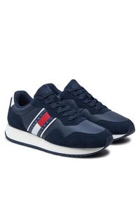 Tommy Jeans Sneakersy Tjm Modern Runner EM0EM01316 Granatowy. Kolor: niebieski. Materiał: skóra, zamsz #5