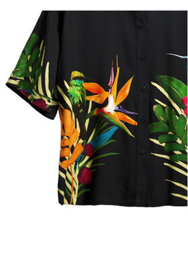 Desigual Koszula Artemisa 25SWCW39 Czarny Regular Fit. Kolor: czarny. Materiał: wiskoza