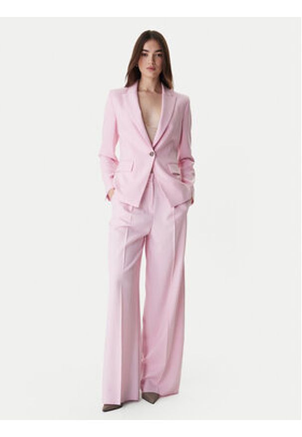 Marella Spodnie palazzo Slogan2 2615131311 Różowy Wide Leg. Kolor: różowy. Materiał: syntetyk