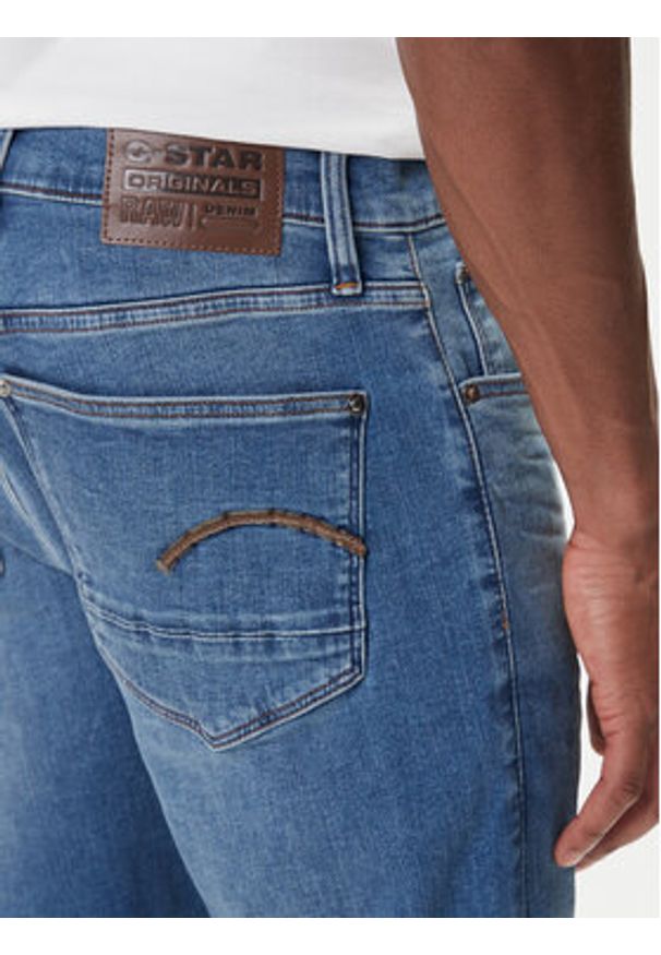 G-Star RAW - G-Star Raw Jeansy Revend 51010-8968-6028 Granatowy Skinny Fit. Kolor: niebieski