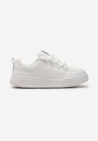 Born2be - Białe Sneakersy z Ozdobnym Sznurowaniem i Przeszyciami Scedina. Zapięcie: sznurówki. Kolor: biały #5