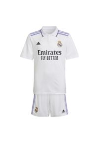 Adidas - Real Madrid 22/23 Home Youth Kit. Kolor: biały. Materiał: materiał