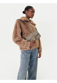 Pinko - PINKO Torebka Love One Mini Slouchy Fl Al 25-26 104340 A0QO Szary. Kolor: szary. Materiał: skórzane #1