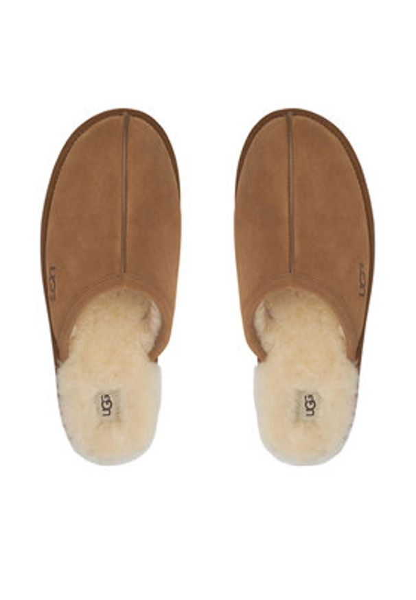 Ugg Kapcie M Scuff 1101111 Brązowy. Kolor: brązowy. Materiał: skóra