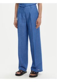 Olsen Spodnie materiałowe 14002406 Niebieski Wide Leg. Kolor: niebieski. Materiał: bawełna