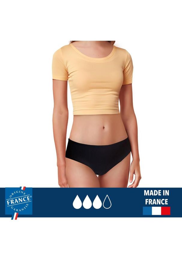 PLIM UNDERWEAR - Dół menstruacyjnego stroju kąpielowego dla nastolatek - duża chłonność. Kolor: czarny