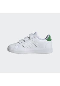 Adidas - Buty dla dzieci ADIDAS Advantage. Zapięcie: rzepy. Kolor: biały. Materiał: kauczuk, syntetyk, skóra. Model: Adidas Advantage. Sport: turystyka piesza