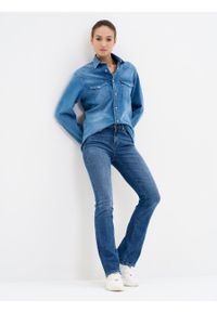 Big-Star - Spodnie jeans damskie Adela Bootcut 386. Kolor: niebieski. Długość: długie. Styl: klasyczny, elegancki #5