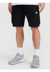4f - 4F Spodenki casual cargo uniseks 4F x Drift Masters - czarne L. Okazja: na co dzień. Kolor: czarny. Materiał: tkanina, bawełna. Styl: casual #2